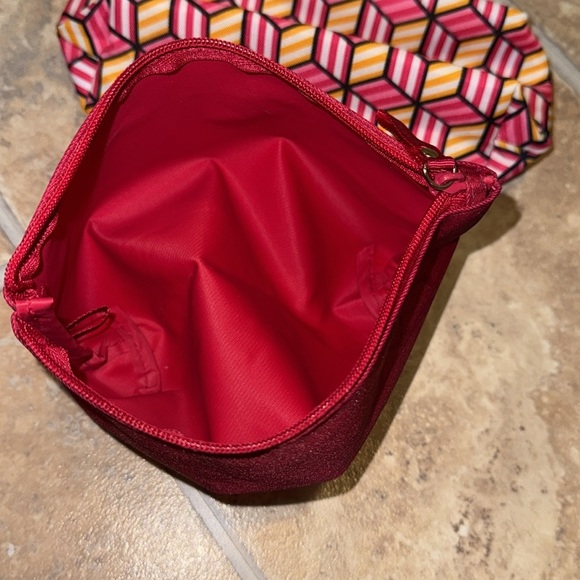 Clinique Makeup Cosmetic Skincare Travel Zippered Bag Pouch Case SET OF 2 - Picture 7 of 9